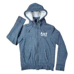 Abercrombie & Fitch A&F Sherpa Hoodie Sweatshirt NEW YORK